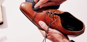 Polishing Shoes with Window Cleaner